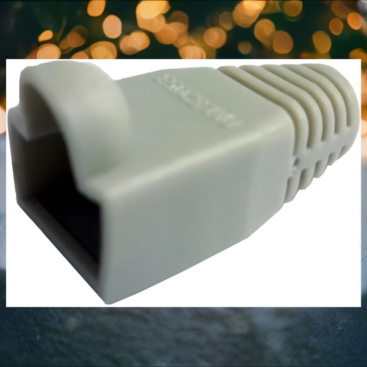 Buy ONE Get ONE FREE-R.J. Enterprises - (200 Pcs) RJ45 Strain Relief Boot Grey RJ-SR-0-GY (Patented) - R.J. Enterprises