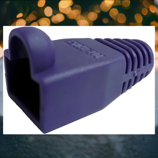 Buy ONE Get ONE FREE-R.J. Enterprises - (200 Pcs) RJ45 Strain Relief Boot Violet - RJ-SR-0-VI (Patented) - R.J. Enterprises