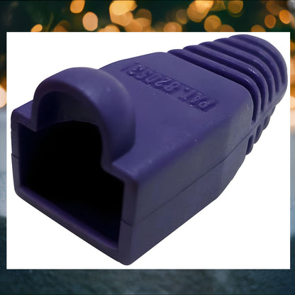 Buy ONE Get ONE FREE-R.J. Enterprises - (200 Pcs) RJ45 Strain Relief Boot Violet - RJ-SR-0-VI (Patented) - R.J. Enterprises