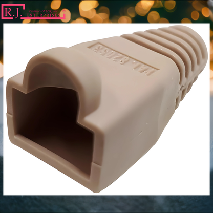 Buy One Get One FREE-R.J. Enterprises - RJ45 Strain Relief Boot Beige (100 Pcs) - R.J. Enterprises