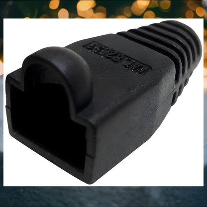 Buy ONE Get ONE FREE-R.J. Enterprises - (200 Pcs) RJ45 Strain Relief Boot Black RJ-SR-0-BK (Patented) - R.J. Enterprises