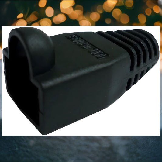 Buy ONE Get ONE FREE-R.J. Enterprises - (200 Pcs) RJ45 Strain Relief Boot Black RJ-SR-0-BK (Patented) - R.J. Enterprises