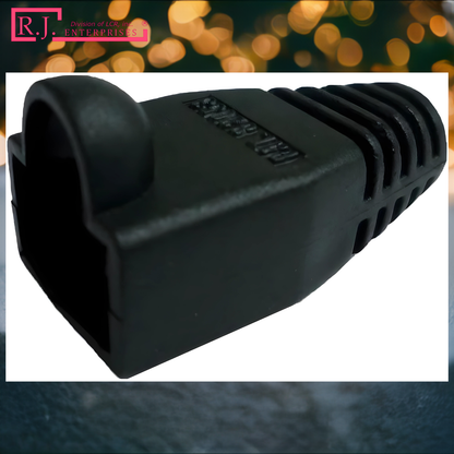 Buy One Get One FREE-R.J. Enterprises - RJ45 Strain Relief Boot Black (100 Pcs)
