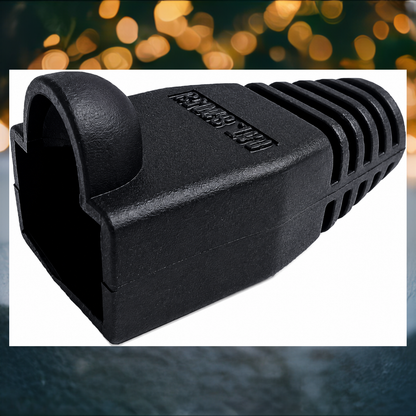 R.J. Enterprises - RJ45 Strain Relief Boot Black 0.035/p (2-Bag, 100pcs ea) - R.J. Enterprises