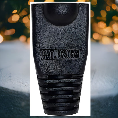 Buy ONE Get ONE FREE-R.J. Enterprises - (200 Pcs) RJ45 Strain Relief Boot Black RJ-SR-0-BK (Patented) - R.J. Enterprises