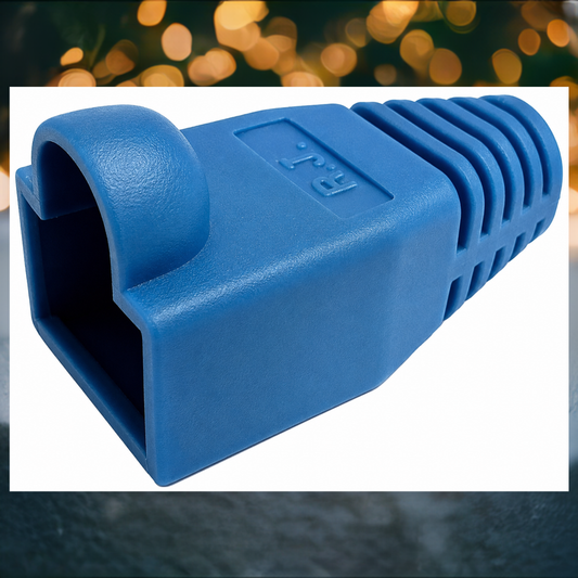 R.J. Enterprises - RJ45 Strain Relief Boot Blue (100 Pcs) - R.J. Enterprises