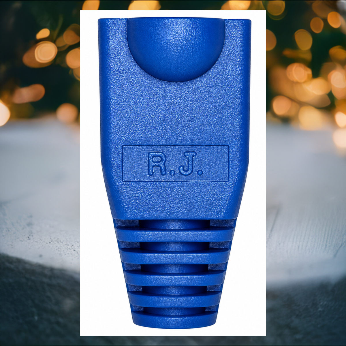 R.J. Enterprises - RJ45 Strain Relief Boot Blue (100 Pcs) - R.J. Enterprises
