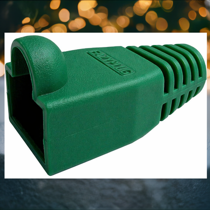 R.J. Enterprises - RJ45 Strain Relief Boot Green 0.035/p (2-Bag, 100pcs ea)