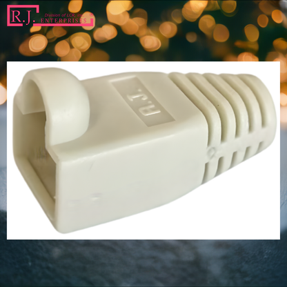 Buy One Get One FREE-R.J. Enterprises - RJ45 Strain Relief Boot Ivory(100 Pcs)