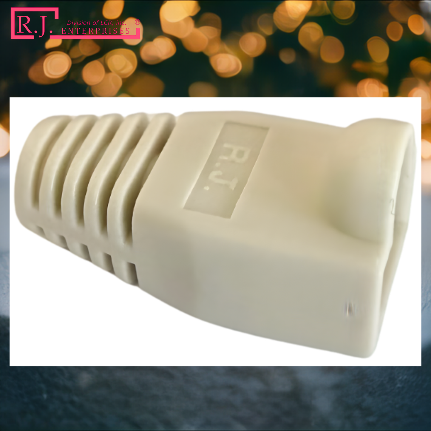 Buy One Get One FREE-R.J. Enterprises - RJ45 Strain Relief Boot Ivory(100 Pcs)