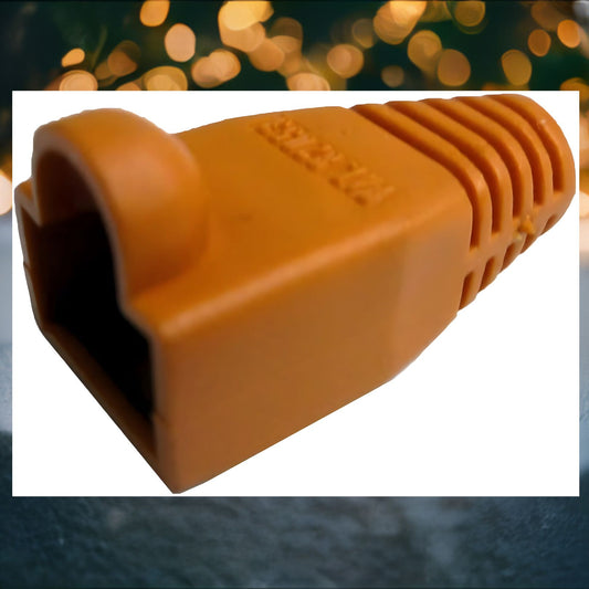 Buy ONE Get ONE FREE-R.J. Enterprises - (200 Pcs RJ45 Strain Relief Boot Orange RJ-SR-0-OR (Patented) - R.J. Enterprises