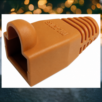 R.J. Enterprises - RJ45 Strain Relief Boot Orange 0.035/p (2-Bag, 100pcs ea)