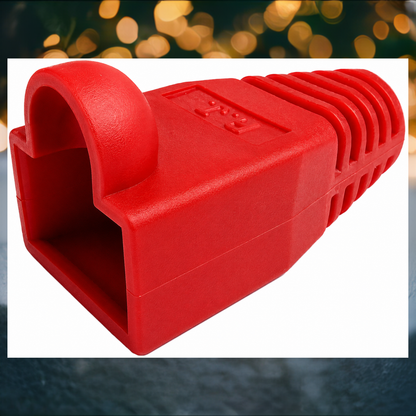 R.J. Enterprises - RJ45 Strain Relief Boot Red 0.035/p (2-Bags, 100pcs ea)