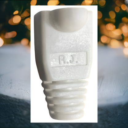 0.035/p R.J. Enterprises - RJ45 Strain Relief Boot White (100 Pcs) - R.J. Enterprises