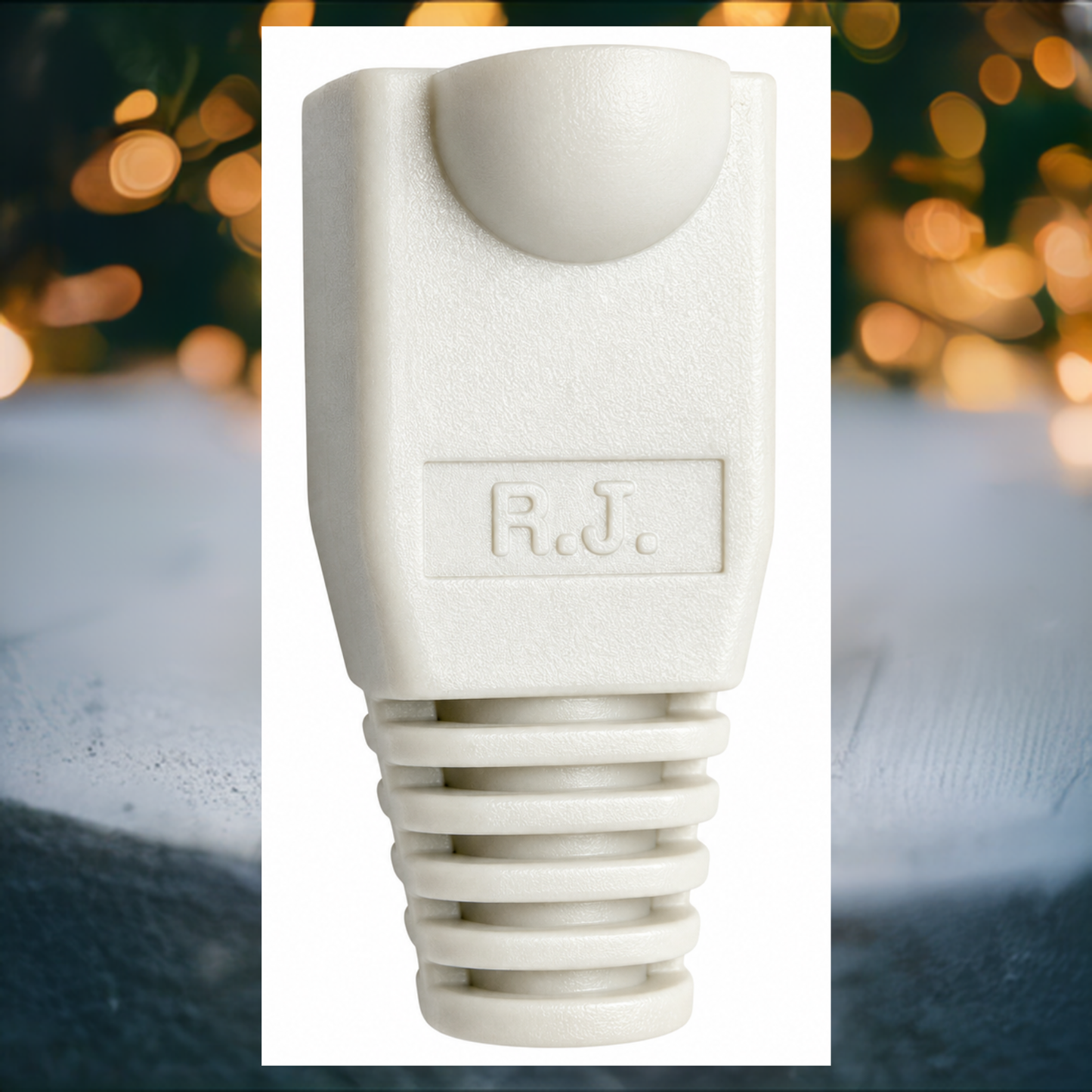 R.J. Enterprises - RJ45 Strain Relief Boot White 0.035/p (2-Bags, 100pcs ea) - R.J. Enterprises