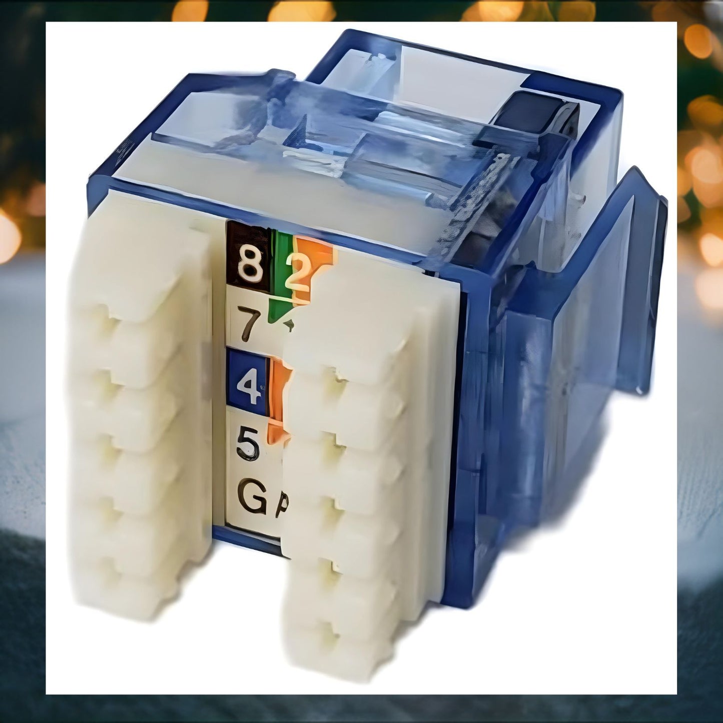 R.J. Enterprises - 3013A-8-CJ-BL, Cat5e Jack, 180-degree, Blue - R.J. Enterprises