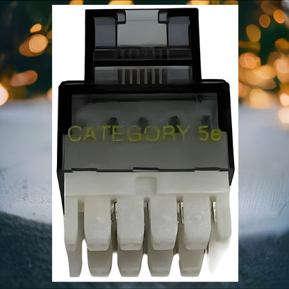 R.J. Enterprises - 3013A-8-CJ-BK, Cat5e Jack, 180-degree, Black - R.J. Enterprises