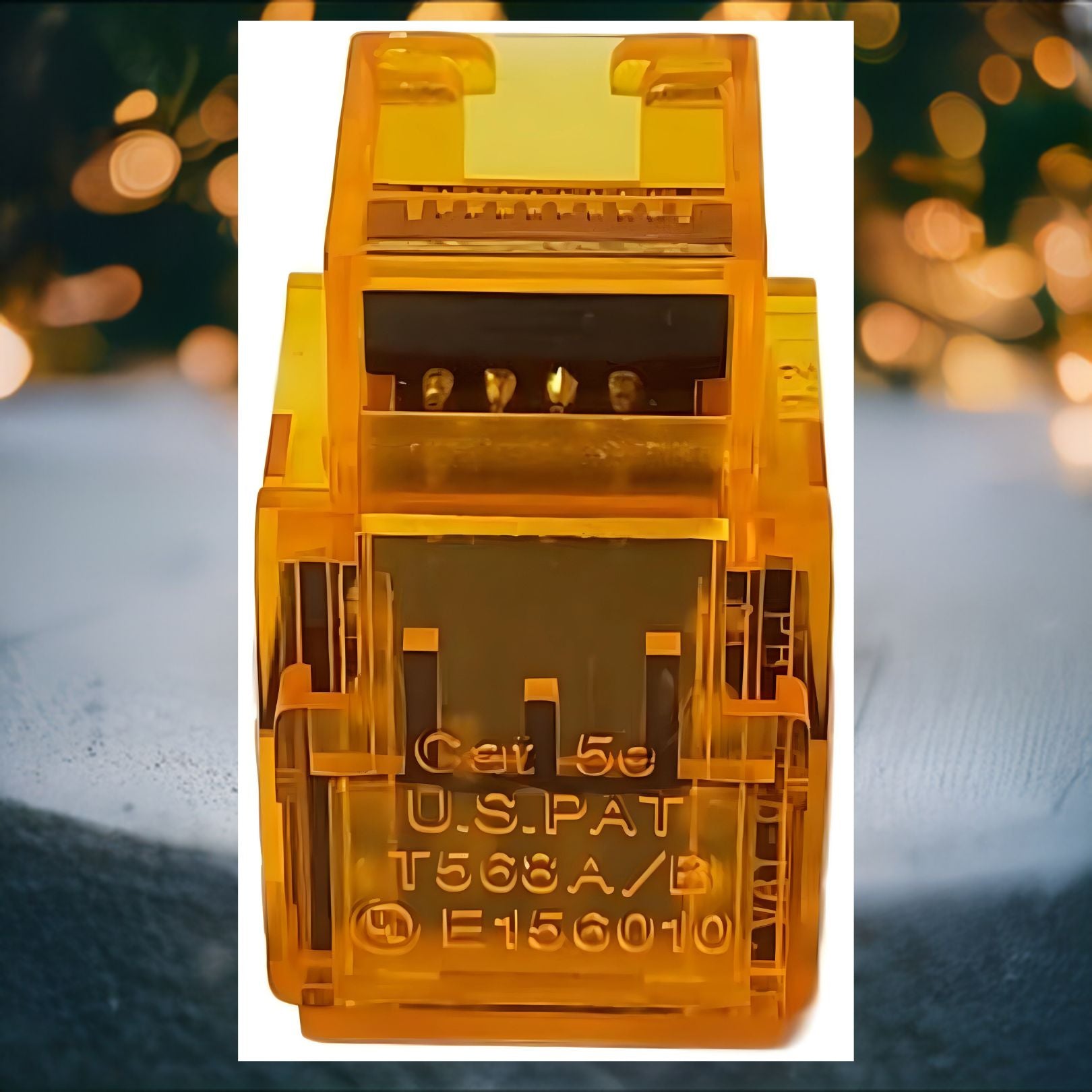 R.J. Enterprises - Cat5e Keystone Jack, 90-degree, Orange (25 Pcs) - R.J. Enterprises