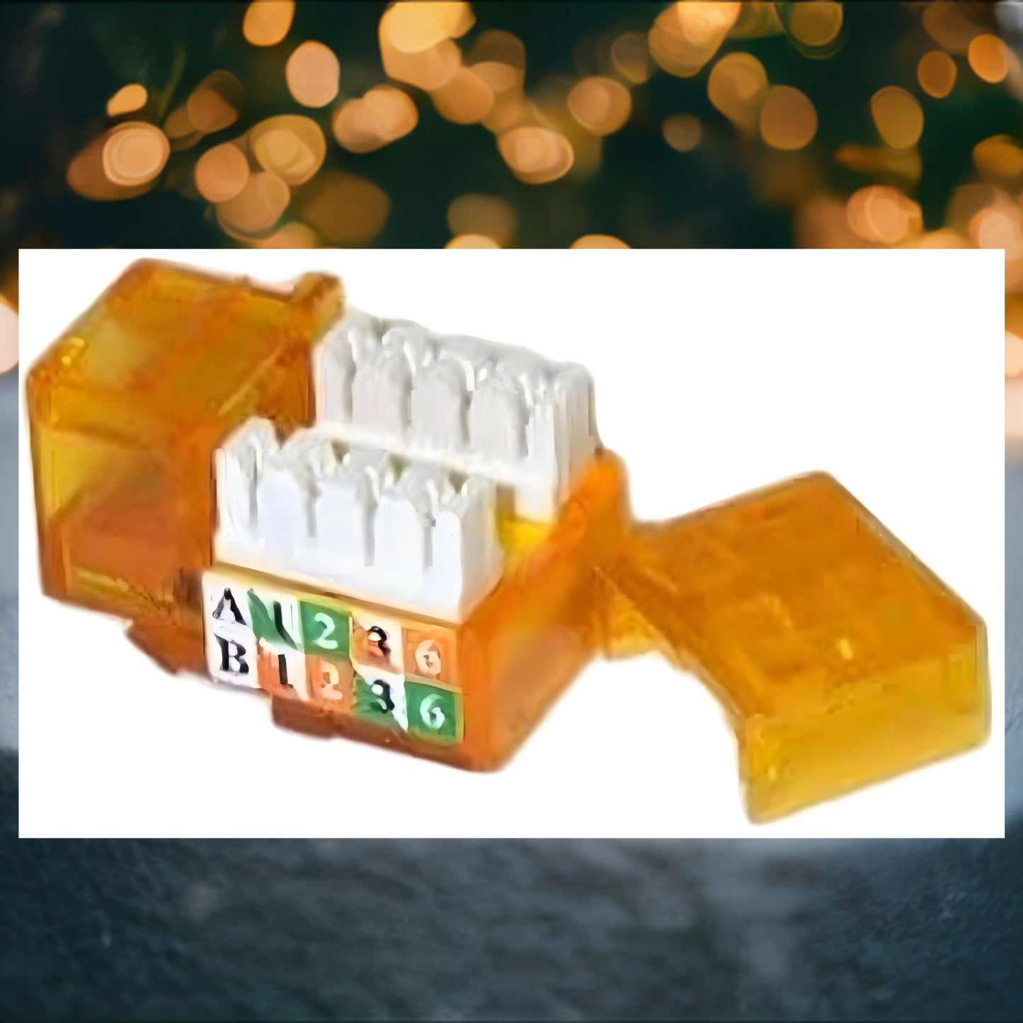 R.J. Enterprises - Cat5e Keystone Jack, 90-degree, Orange (25 Pcs) - R.J. Enterprises