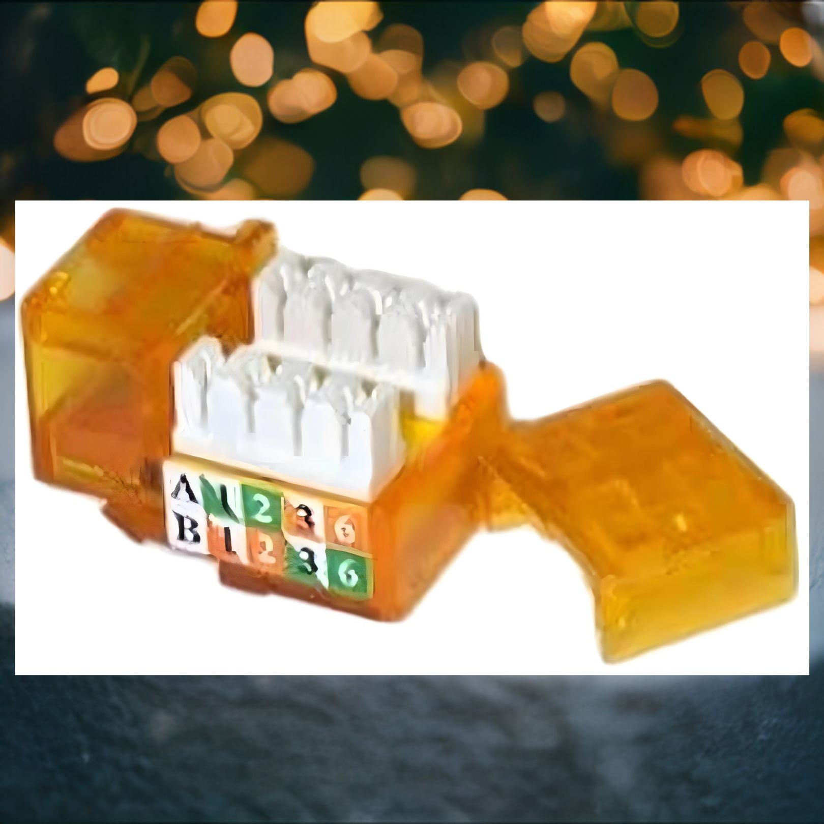 R.J. Enterprises - Cat5e Keystone Jack, 90-degree, Orange (25 Pcs) - R.J. Enterprises