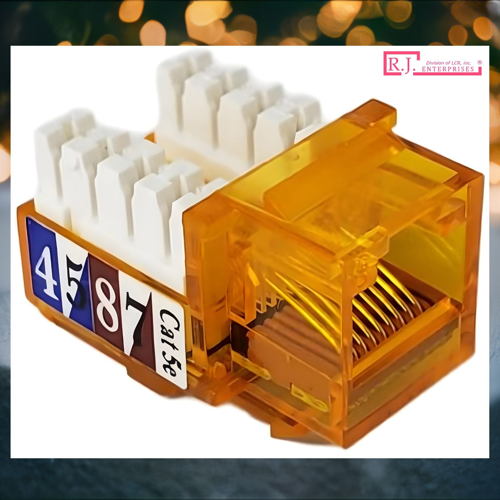 R.J. Enterprises - Cat5e Keystone Jack, 90-degree (25 Pcs) - R.J. Enterprises