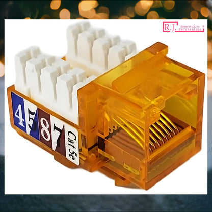 R.J. Enterprises - Cat5e Keystone Jack, 90-degree (25 Pcs) - R.J. Enterprises