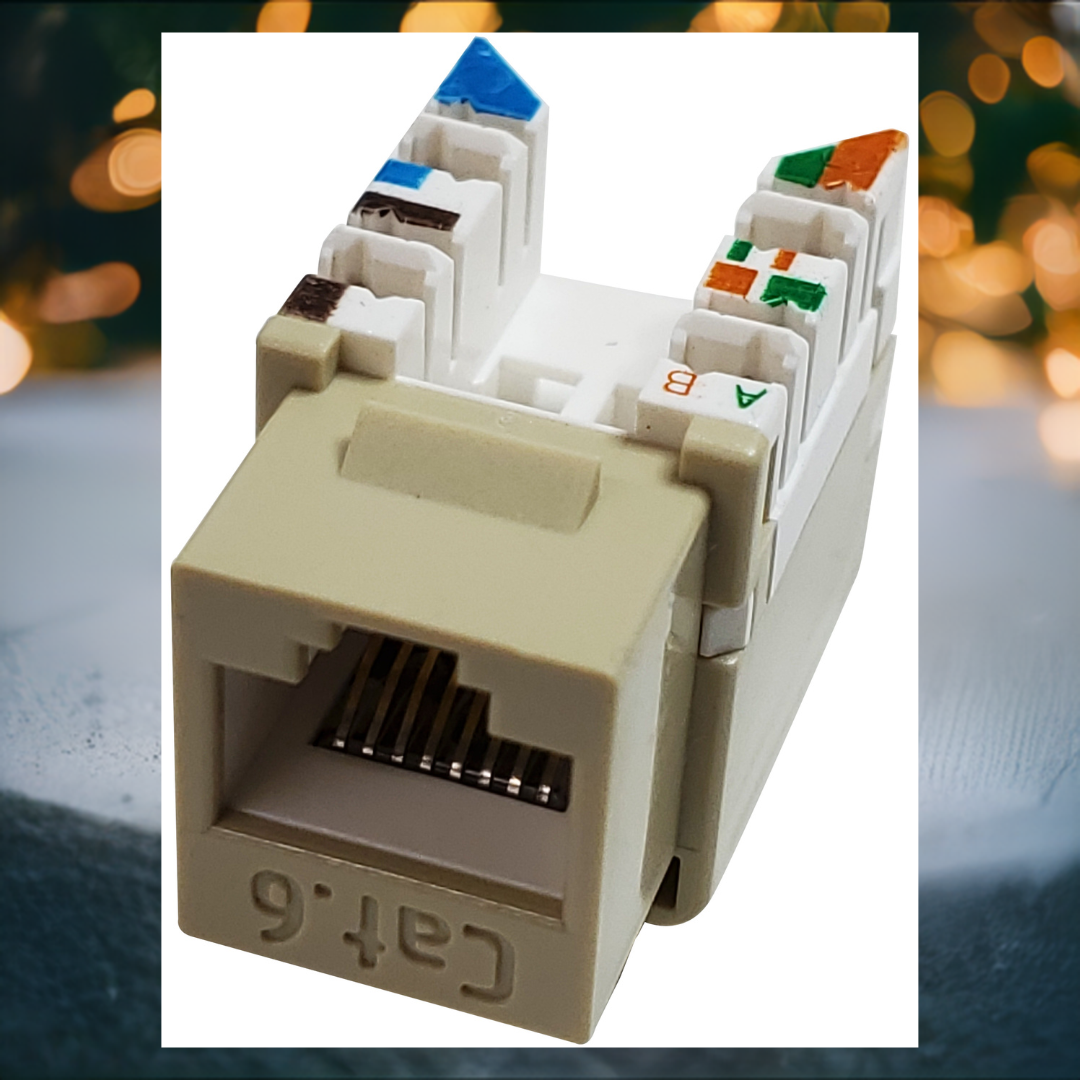 R.J. Enterprises 3013A-8-C6-IV Category 6 Jack Ivory (10P/Bag) - R.J. Enterprises