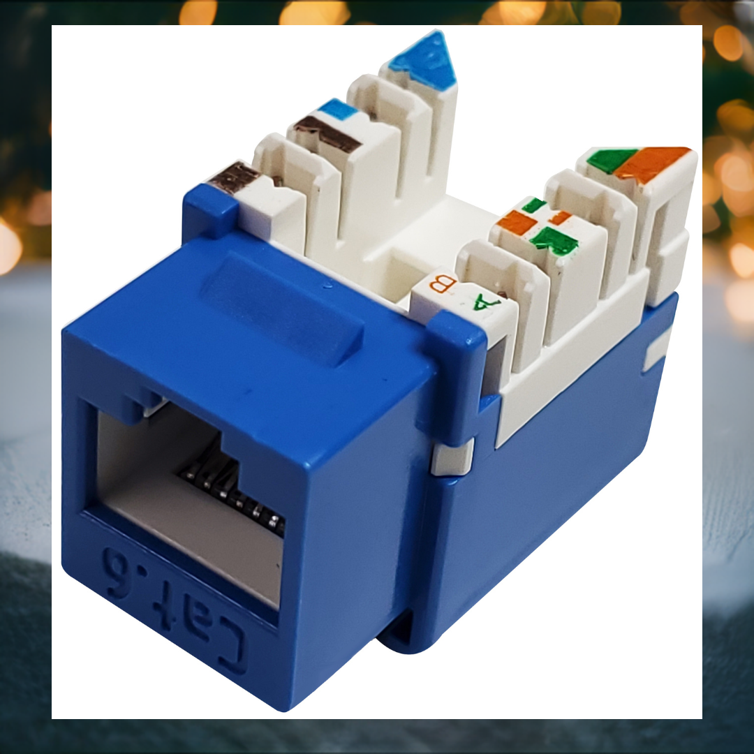 R.J. Enterprises 3013A-8-C6-BL Category 6 Jack Blue (10P/Bag) - R.J. Enterprises