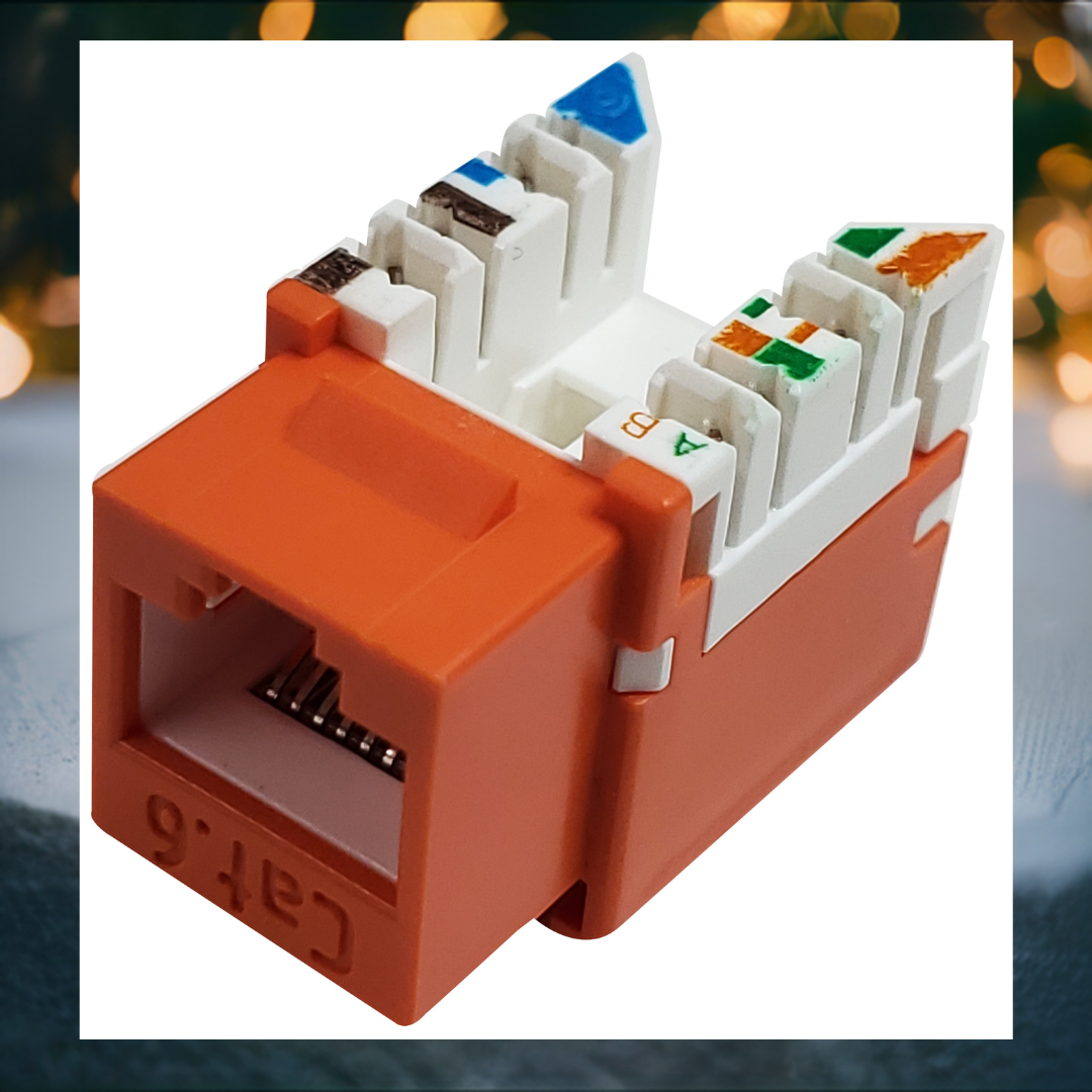 R.J. Enterprises 3013A-8-C6-OR Category 6 Jack Orange (10P/Bag) - R.J. Enterprises