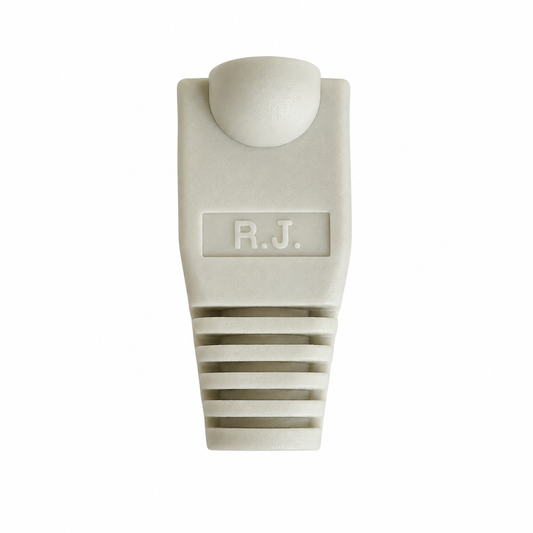 R.J. Enterprises- RJ45 Strain Relief Boot, Ivory, 0.035/p (2-Bags, 100pcs ea)