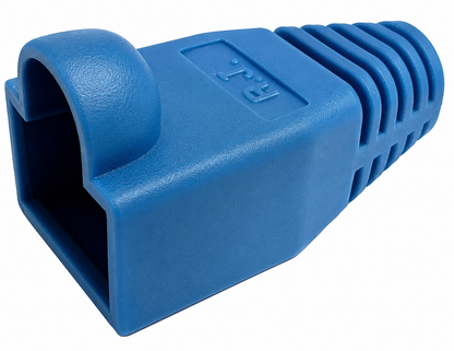 R.J. Enterprises - RJ45 Strain Relief Boot Blue (100 Pcs) - R.J. Enterprises