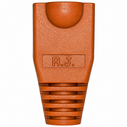 R.J. Enterprises - RJ45 Strain Relief Boot Orange 0.035/p (2-Bag, 100pcs ea)
