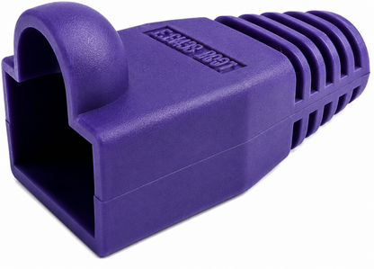 R.J. Enterprises - RJ45 Strain Relief Boot Violet (100 Pcs) - R.J. Enterprises