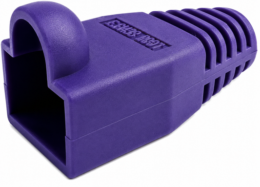 R.J. Enterprises - RJ45 Strain Relief Boot Violet (100 Pcs) - R.J. Enterprises