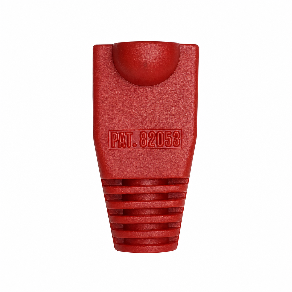 R.J. Enterprises - RJ45 Strain Relief Boot Red 0.035/p (2-Bags, 100pcs ea)
