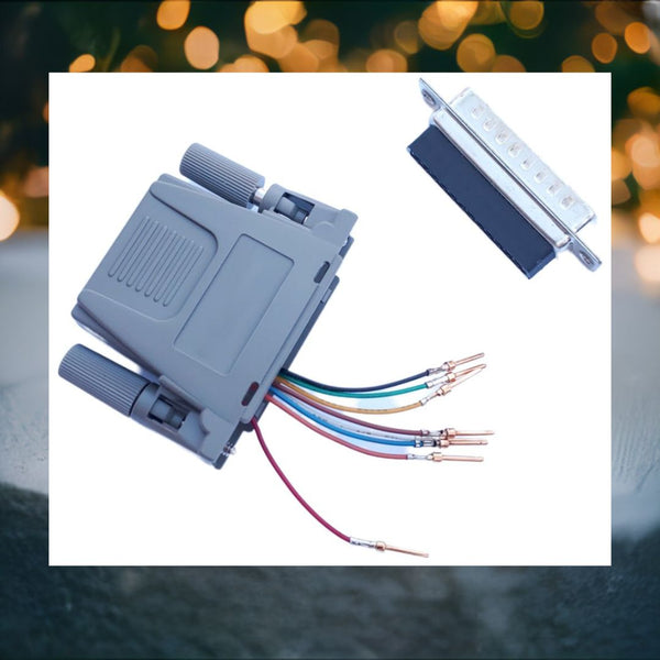 Buy One Get One FREE-DB25 Connector (Male) to RJ-45 (8C) Adapter-- DB25-8M (5PC/PER BAG) - R.J. Enterprises