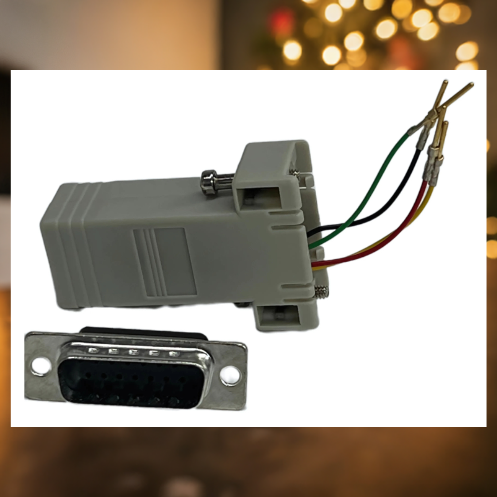 DB9 Connector (Female) to RJ-11 (4C) Adapter - DB9-4-F (10pc/per Bag) - R.J. Enterprises