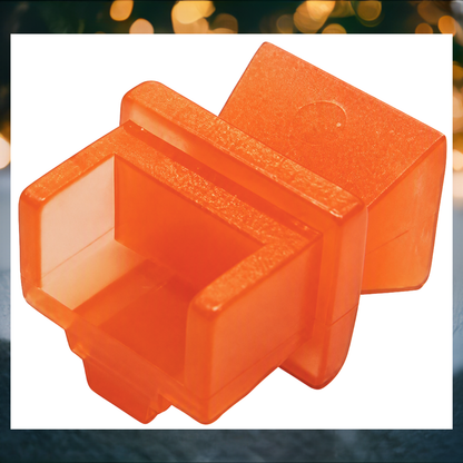 R.J. Enterprises - RJ45 Jack Dust Cover, Cap, Protector, Orange (100 Pcs) - R.J. Enterprises