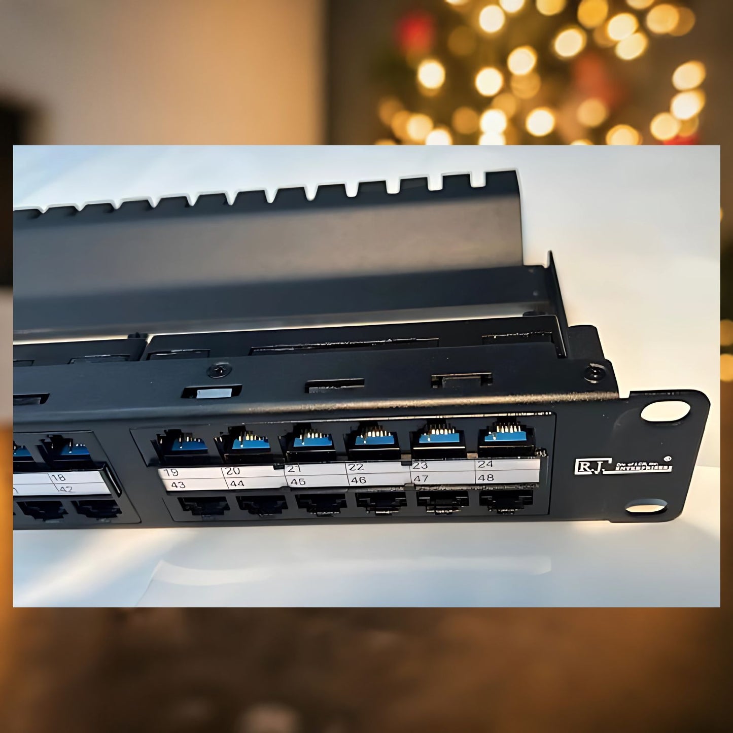 R.J. Enterprises® - HDPP-48S-C6 - Shielded High Density Patch Panel, Tool-less, 48 Port, 1U, Cat6 - R.J. Enterprises