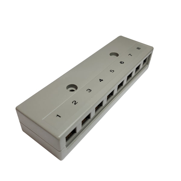 R.J. Enterprises - Telco Harmonica Connector (Female), 8 RJ12 Ports (6P6C) RJ-800T-8(F) - R.J. Enterprises