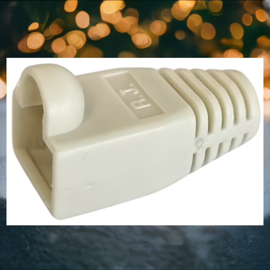 Buy One Get One FREE-R.J. Enterprises - RJ45 Strain Relief Boot Ivory(100 Pcs)