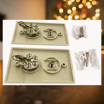 R.J. Enterprises--Wall Plate For TV & Phone (Coaxial-F81 and RJ11 connector) (10 pcs/pack)