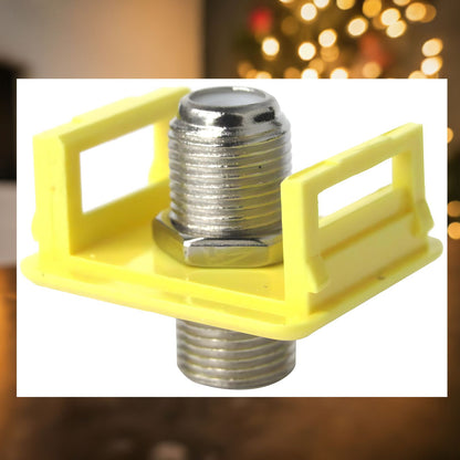 Cat6 Black Coupler + Coax Wall Plate Bundle | Keystone Jack & F-Type Connector, Ready to Install | RJ-EC-06 - R.J. Enterprises