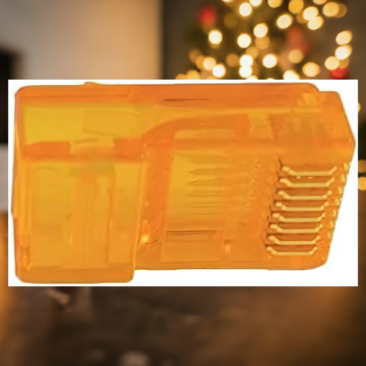 R.J. Enterprises - 8X8-CP-OR - RJ45 Plug Connector, Cat5, Cat6, Orange, 8P8C (50pcs) - R.J. Enterprises