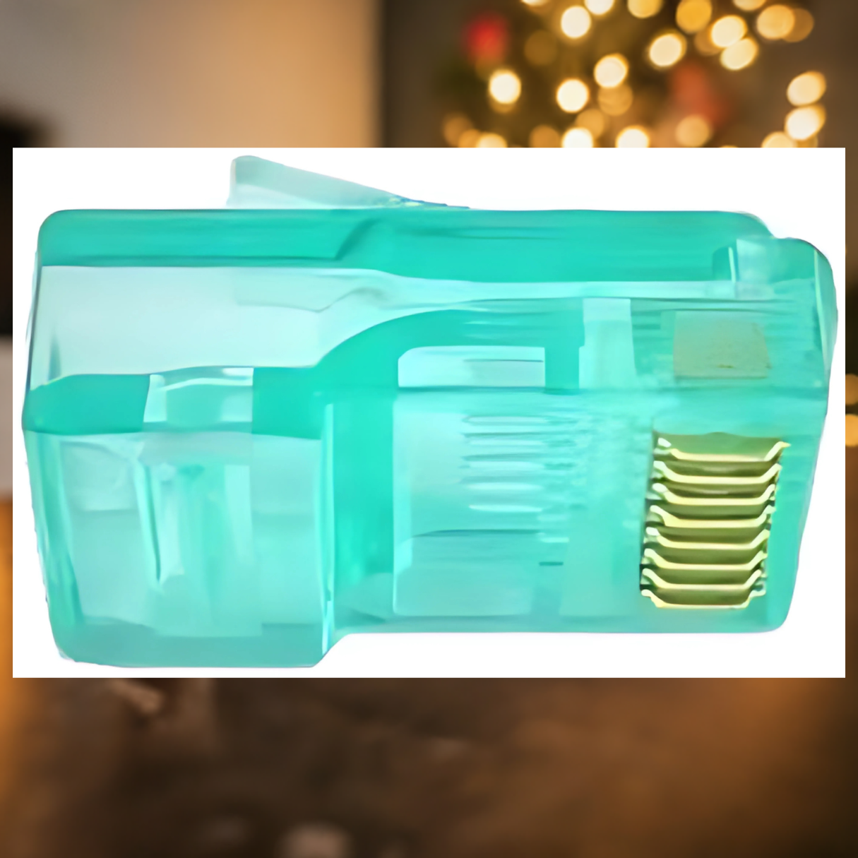 R.J. Enterprises - 8X8-CP-GR - RJ45 Plug Connector, Cat5, Cat6, Green, 8P8C (50pcs) - R.J. Enterprises