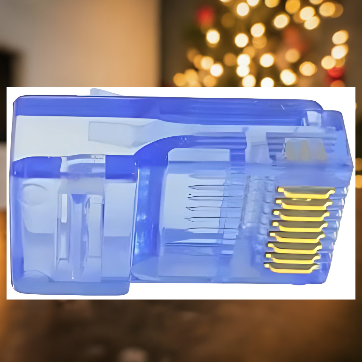 R.J. Enterprises - 8X8-CP-BL - RJ45 Plug Connector, Cat5, Cat6, Blue, 8P8C (50pcs) - R.J. Enterprises