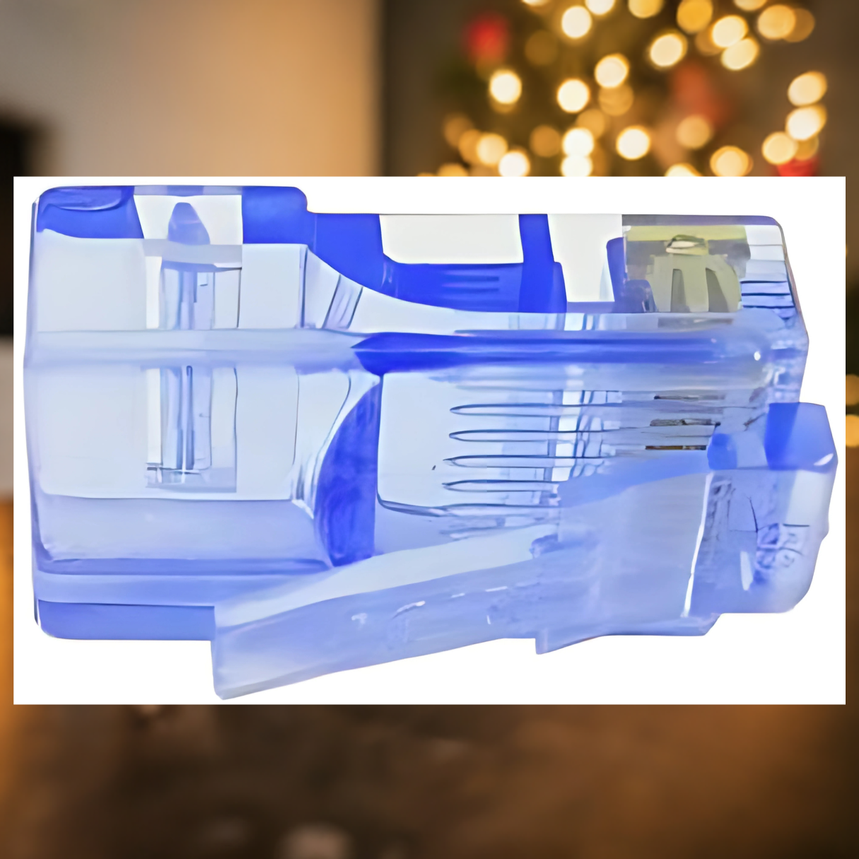 R.J. Enterprises - 8X8-CP-BL - RJ45 Plug Connector, Cat5, Cat6, Blue, 8P8C (50pcs) - R.J. Enterprises
