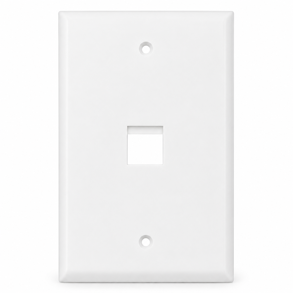 1-Port Keystone Face Plate, White, UL Listed | 2013A-C1