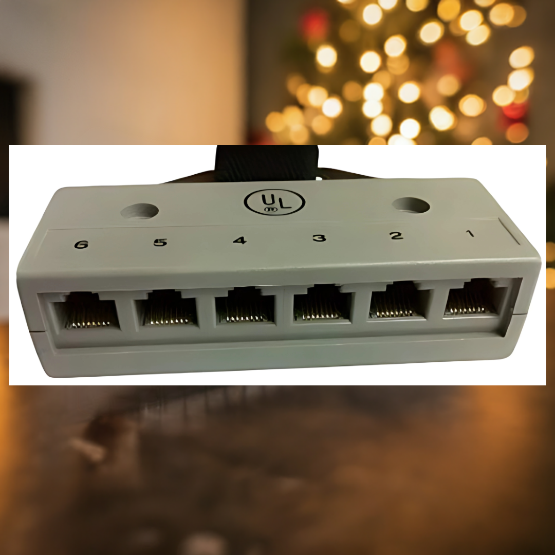 R.J. Enterprises - Harmonica Connector (Male), 6 RJ45 Ports - R.J. Enterprises