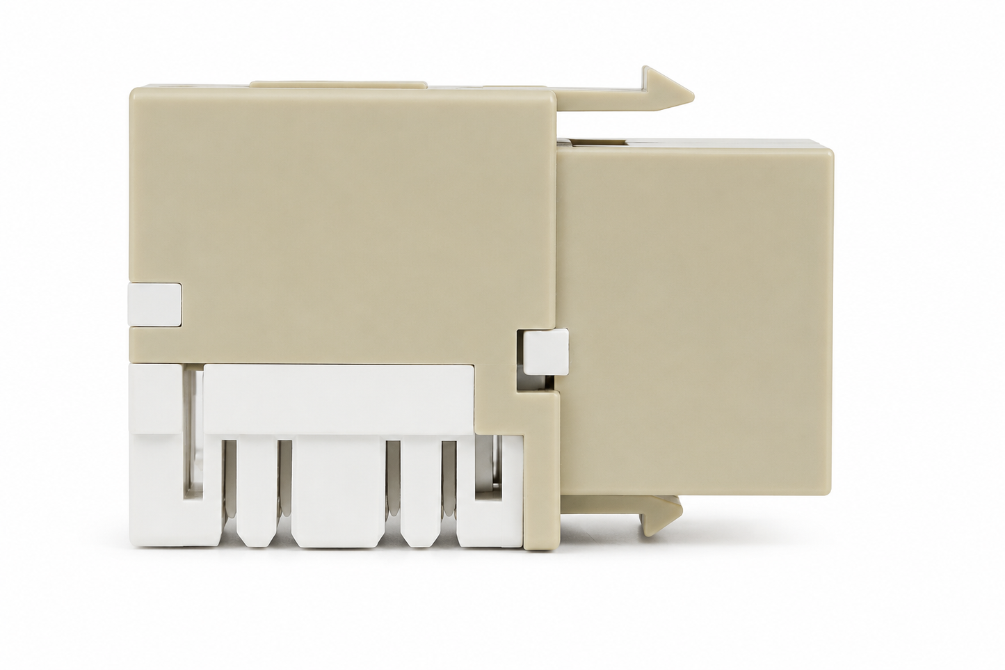 RJ45 Keystone Jack + Coax Wall Plate Bundle - Cat6 Ivory Ethernet + F-Type | RJ-EC-27